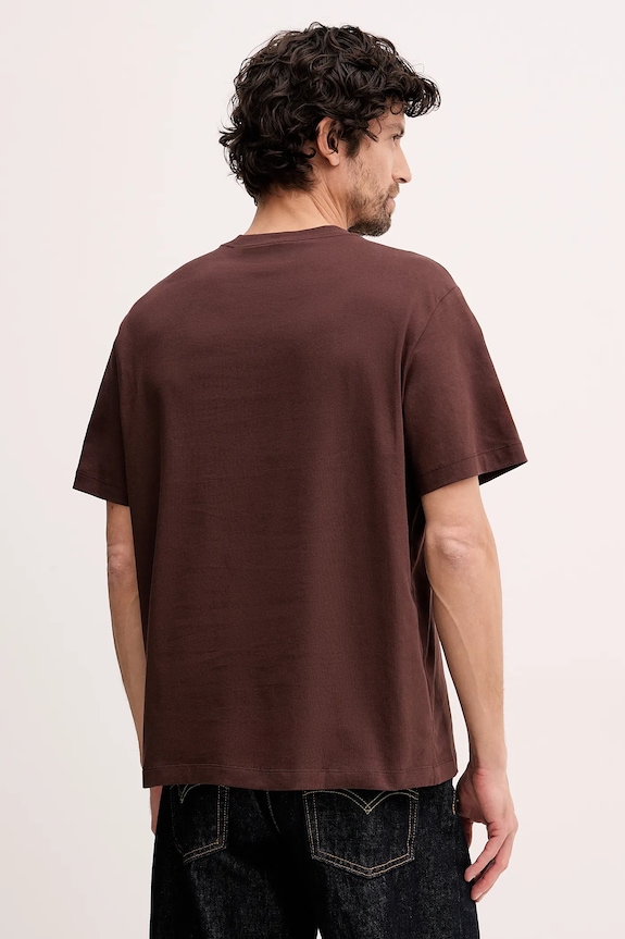 Odzież Calvin Klein Jeans t-shirt bawełniany LV14RE831G brązowy