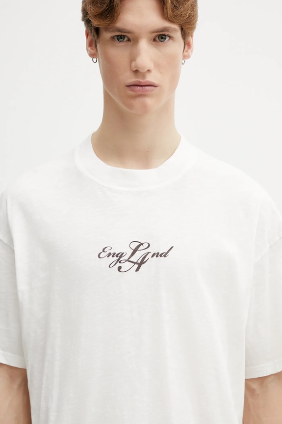 Represent tricou din bumbac England alb MLM100873.72