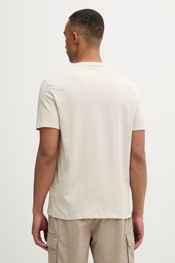 Odzież Calvin Klein Jeans t-shirt męski bawełniany LV04RB866G beżowy