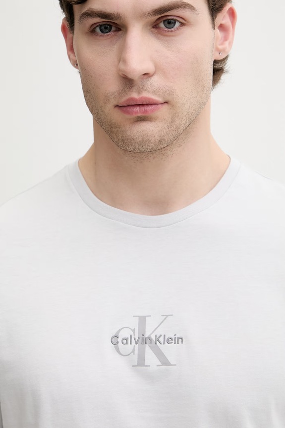 Calvin Klein Jeans T-shirt ανδρικό βαμβακερό γκρί LV04RB866G