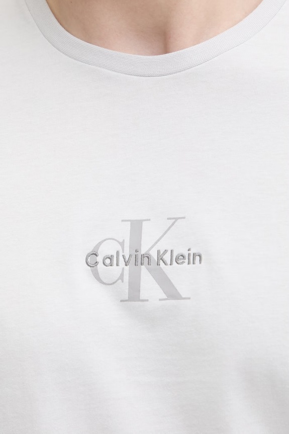 Calvin Klein Jeans T-shirt ανδρικό βαμβακερό LV04RB866G γκρί