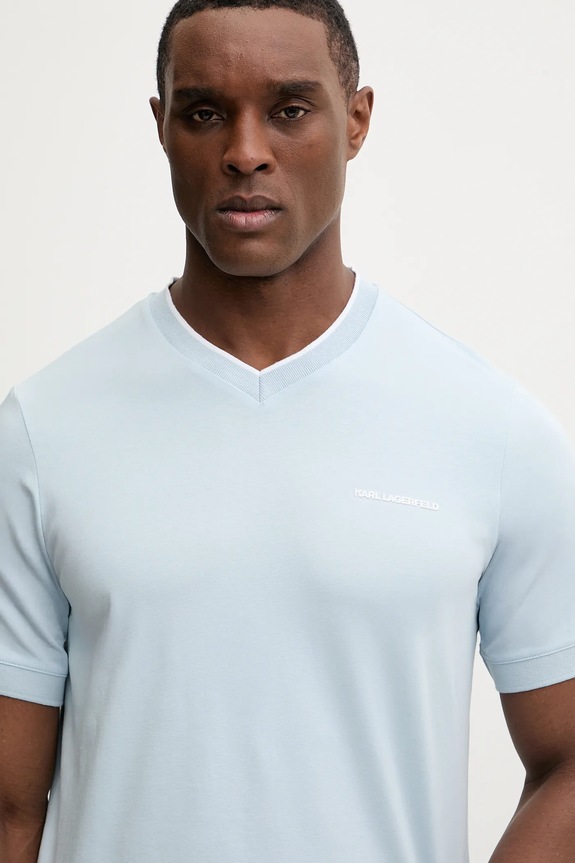 Karl Lagerfeld t-shirt kék 561221.755021