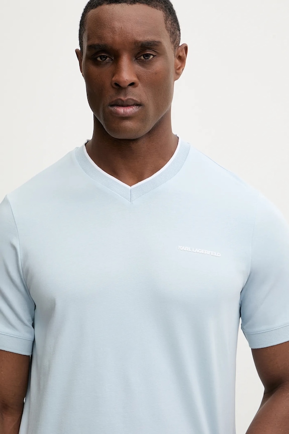 Karl Lagerfeld t-shirt kék 561221.755021