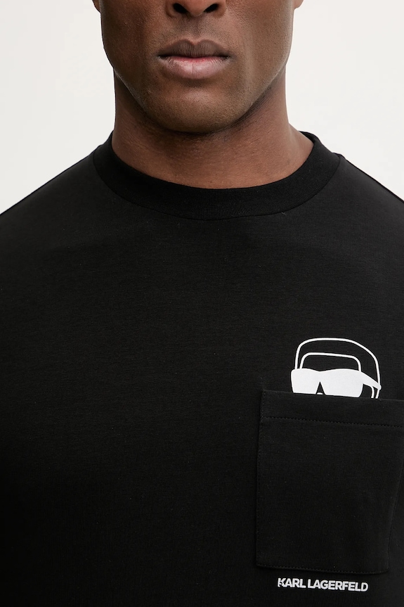 Karl Lagerfeld t-shirt 561221.755047 fekete