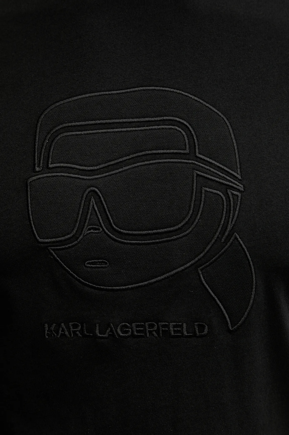 Karl Lagerfeld pamut póló 561224.755052 fekete