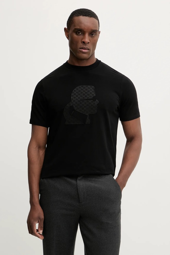 Karl Lagerfeld tricou imprimeu negru 561221.755055