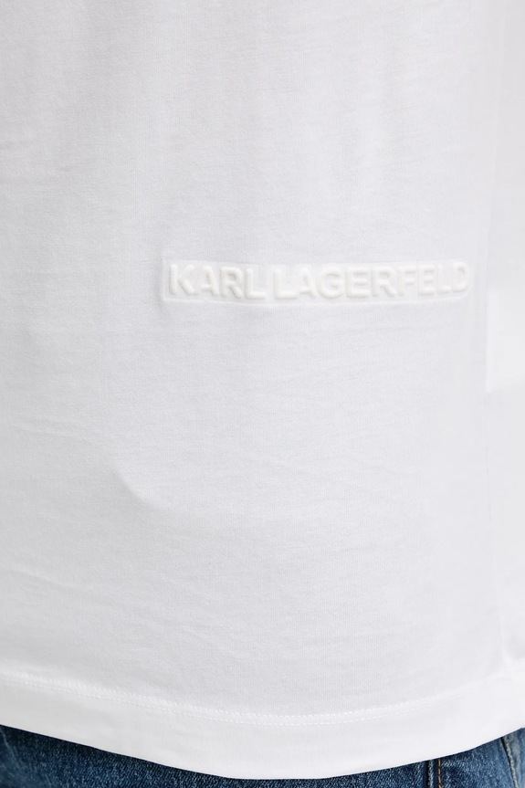 Karl Lagerfeld pamut póló 561241.755061 fehér