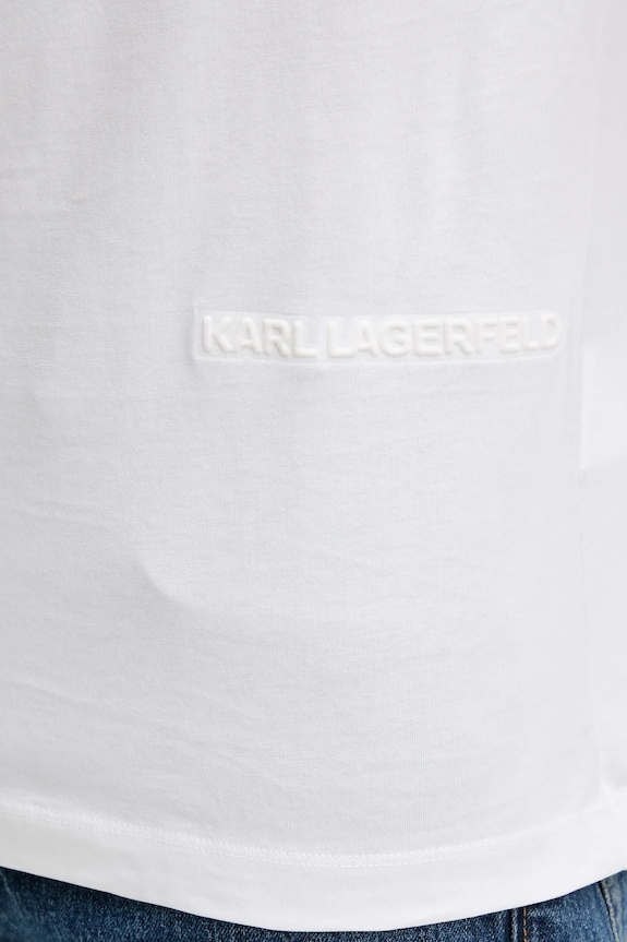 Karl Lagerfeld pamut póló 561241.755061 fehér