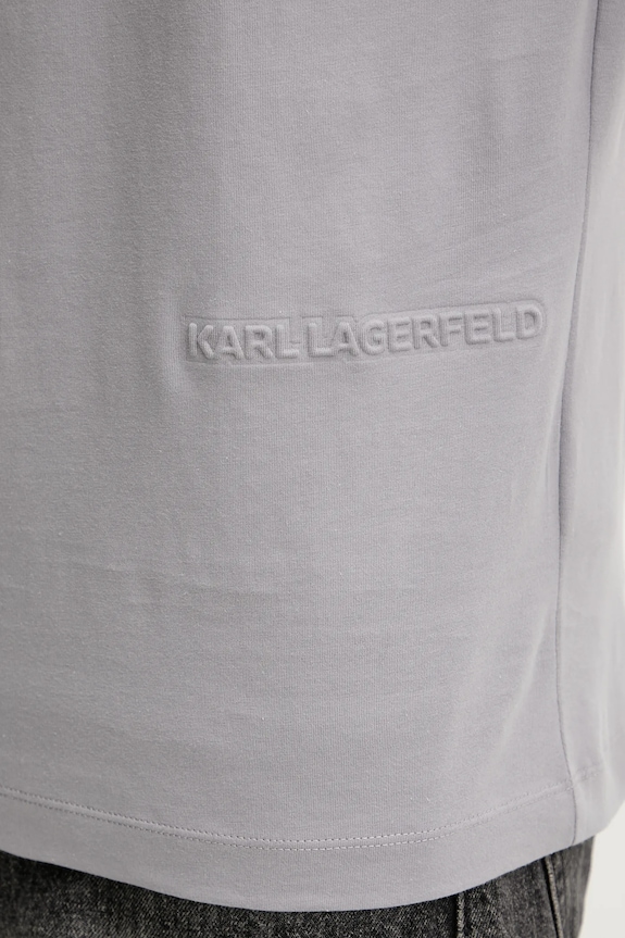 Karl Lagerfeld pamut póló 561241.755061 szürke