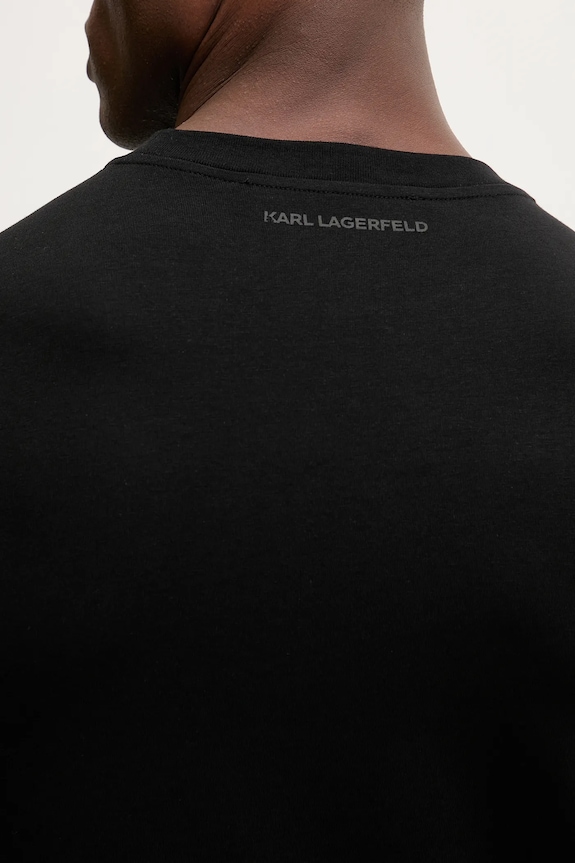 Karl Lagerfeld pamut póló 561252.755070 fekete
