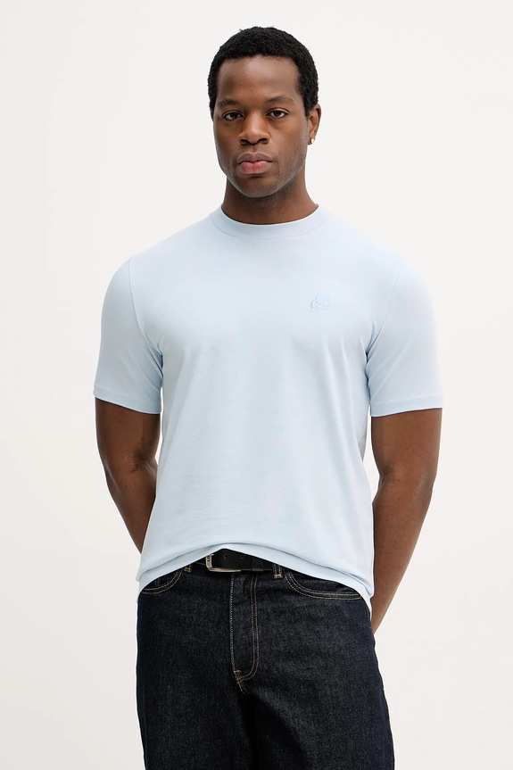 Karl Lagerfeld t-shirt applique blu 561221.755750