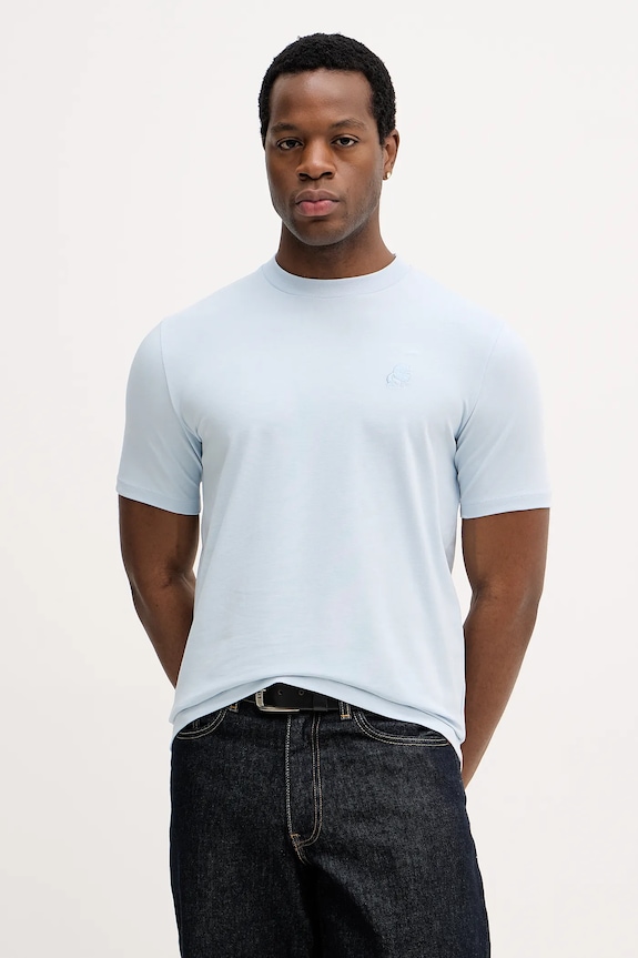 Karl Lagerfeld t-shirt applique blu 561221.755750