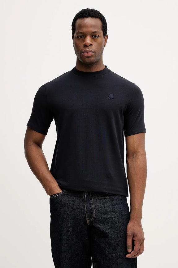 Karl Lagerfeld t-shirt applique blu navy 561221.755750