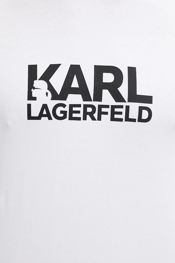 Bavlnené tričko Karl Lagerfeld 561235.755780 biela