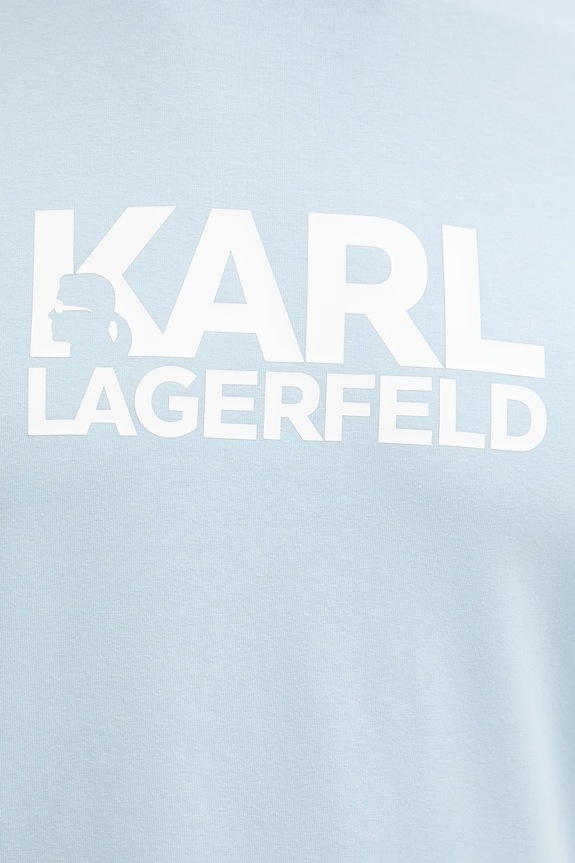 Karl Lagerfeld t-shirt bawełniany 561235.755780 niebieski