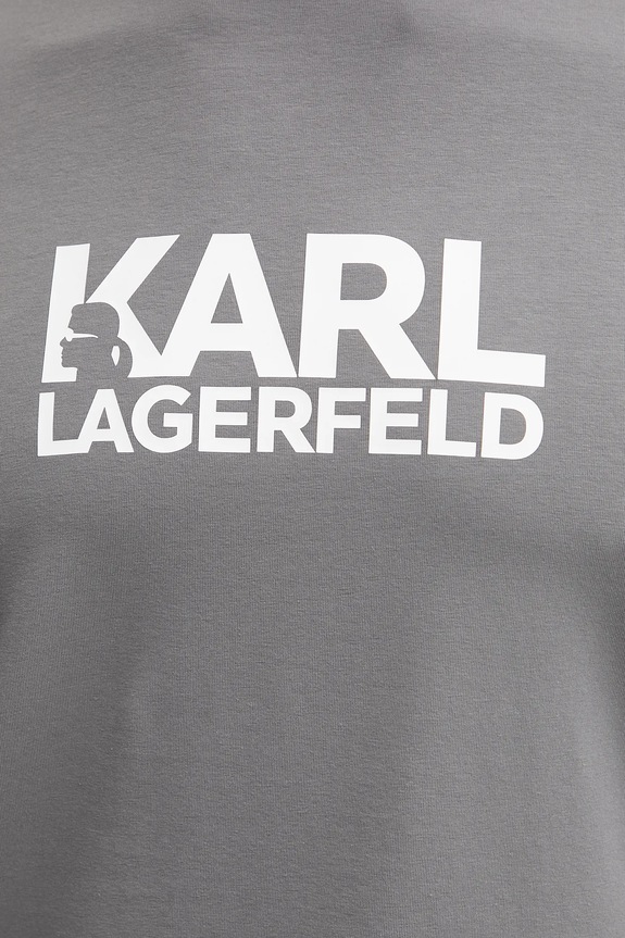 Karl Lagerfeld pamut póló 561235.755780 szürke