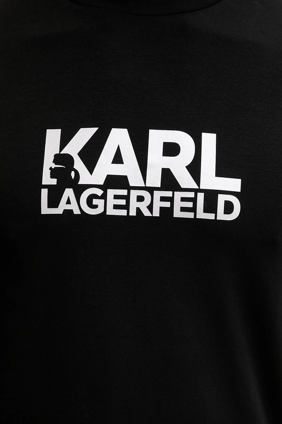 Bavlnené tričko Karl Lagerfeld 561235.755780 čierna