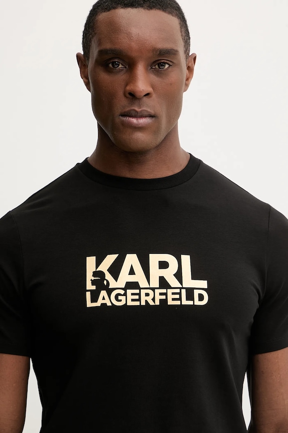 Karl Lagerfeld pamut póló fekete 561235.755780