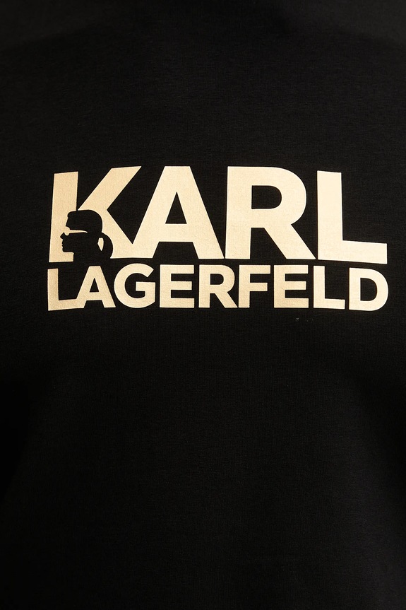 Karl Lagerfeld pamut póló 561235.755780 fekete