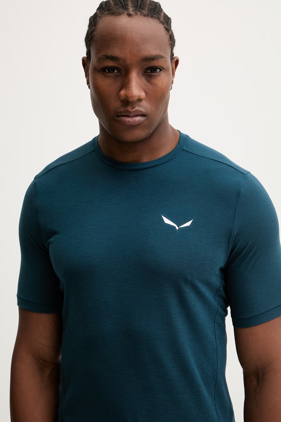 Salewa t-shirt sportowy PUEZ DRY turkusowy 00.0000028867