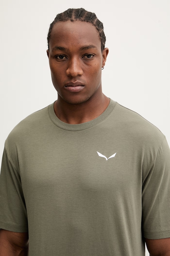 Спортна тениска Salewa EAGLE LOOSE зелен 00.0000029320