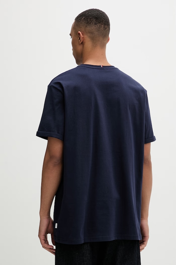 Ρούχα Les Deux t-shirt ανδρικό βαμβακερό Norregaard 100101008 σκούρο μπλε