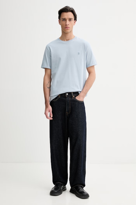 Les Deux t-shirt bawełniany Norregaard 1001464 niebieski SS26