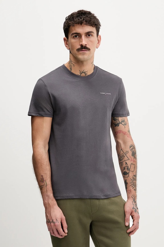 Tommy Jeans tričko pánske bavlnené 2-pak DM0DM22316 béžová SS26