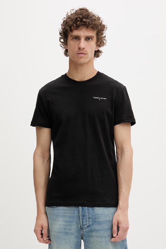Tommy Jeans tričko pánske bavlnené 2-pak DM0DM22316 čierna SS26