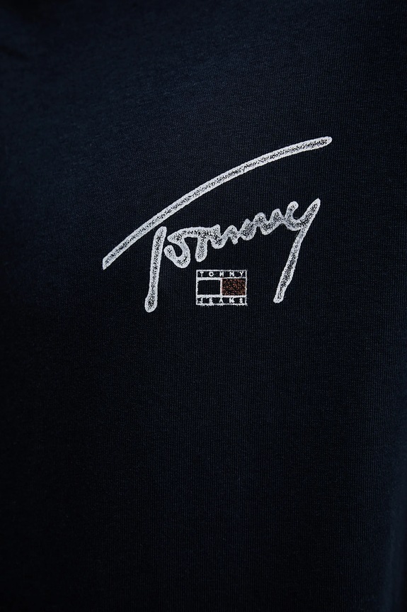 Βαμβακερό μπλουζάκι Tommy Jeans DM0DM22320 σκούρο μπλε