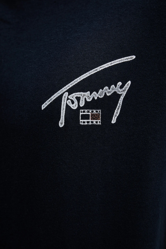Βαμβακερό μπλουζάκι Tommy Jeans DM0DM22320 σκούρο μπλε