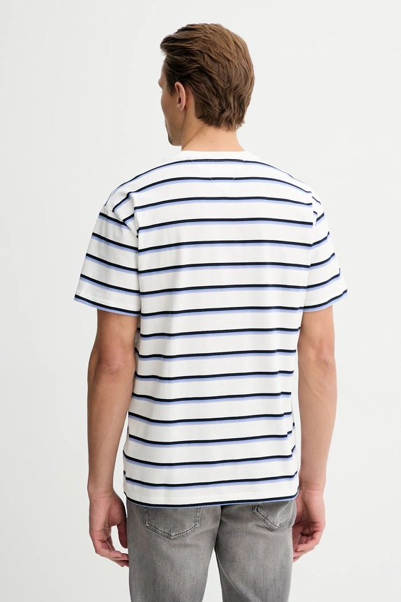 Oblečenie Bavlnené tričko Tommy Jeans DM0DM22325 biela