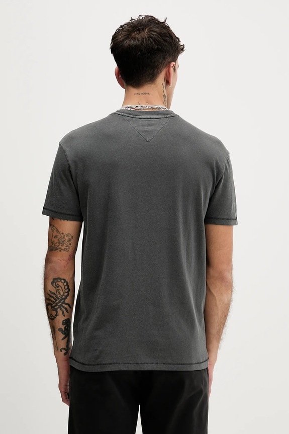Oblečení Bavlněné tričko Tommy Jeans DM0DM22328 šedá