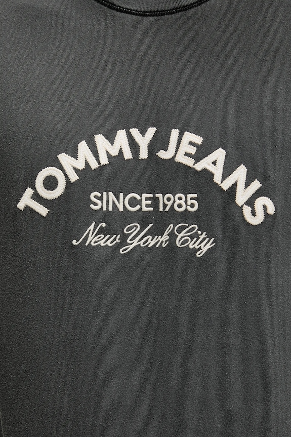 Bavlněné tričko Tommy Jeans DM0DM22328 šedá