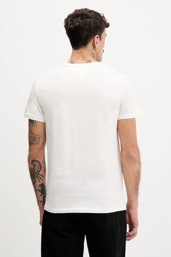 Oblečení Bavlněné tričko Tommy Jeans DM0DM22333 béžová