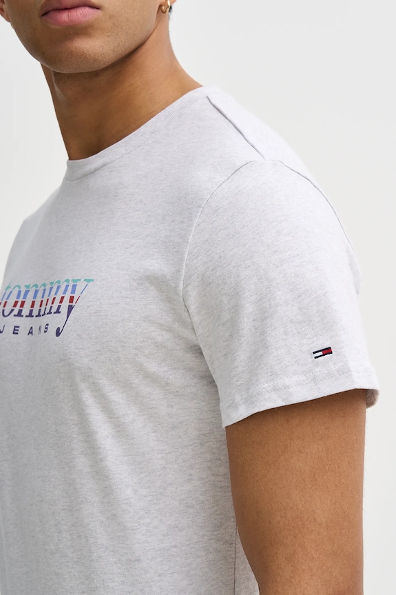 Tommy Jeans t-shirt bawełniany DM0DM22333 szary