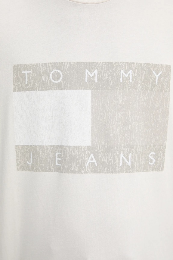 Pamučna majica Tommy Jeans DM0DM22463 bež