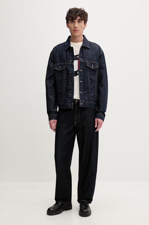 Tommy Jeans T-shirt męski bawełniany DM0DM22645 beżowy SS26