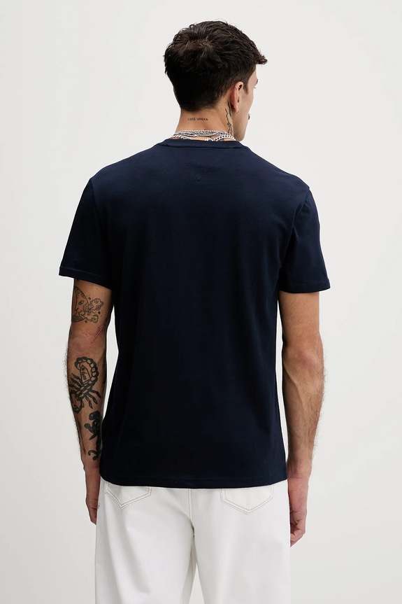 Oblečenie Tommy Jeans tričko pánske bavlnené DM0DM22645 tmavomodrá