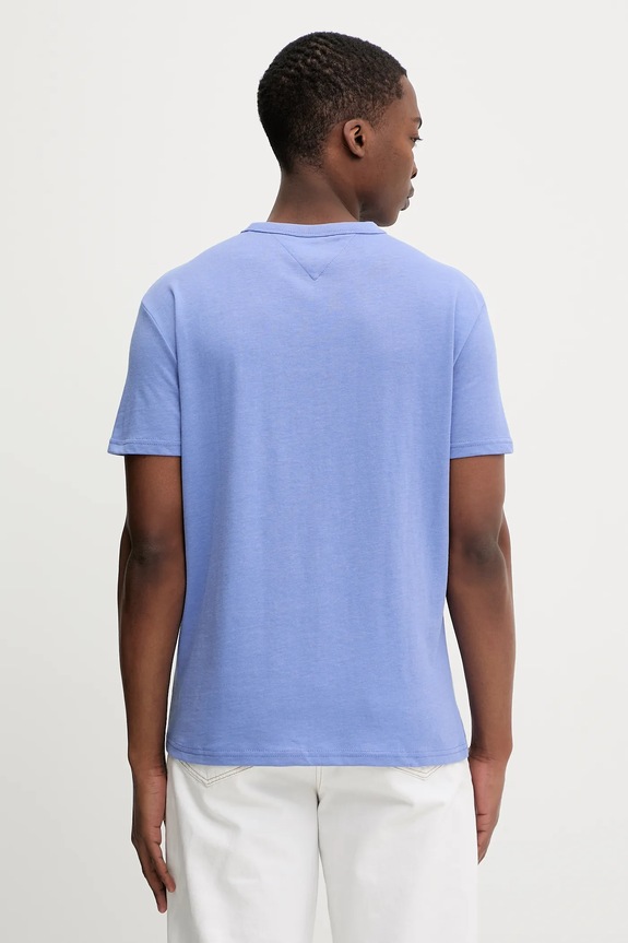 Oblečenie Tommy Jeans tričko pánske DM0DM22667 fialová