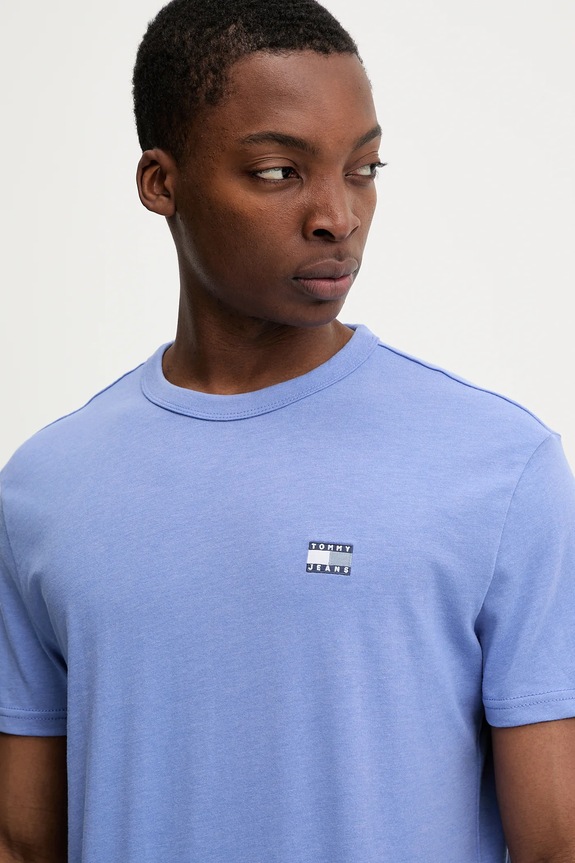 Tommy Jeans tričko pánske fialová DM0DM22667