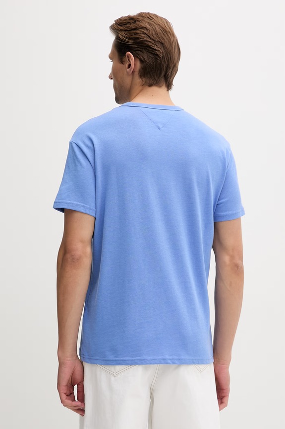 Ρούχα Tommy Jeans T-shirt ανδρικό DM0DM22667 μπλε