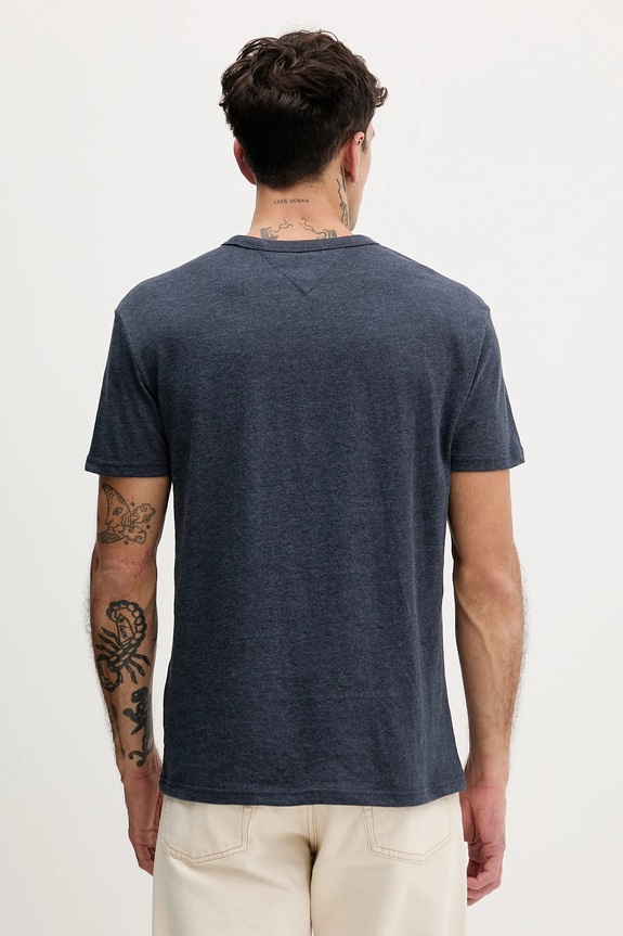 Ρούχα Tommy Jeans T-shirt ανδρικό DM0DM22667 σκούρο μπλε