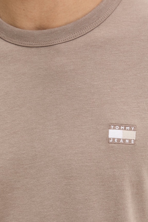 Tommy Jeans tričko pánske DM0DM22667 béžová