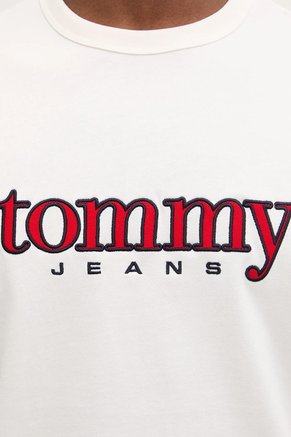 Tommy Jeans tricou din bumbac DM0DM22719 bej