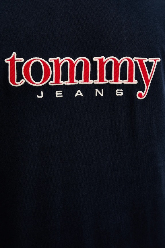 Bavlnené tričko Tommy Jeans DM0DM22719 tmavomodrá