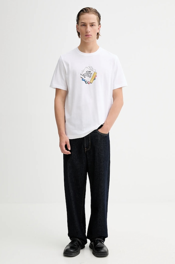 Bavlněné tričko PS Paul Smith M2R.011R.VP5614 bílá SS26