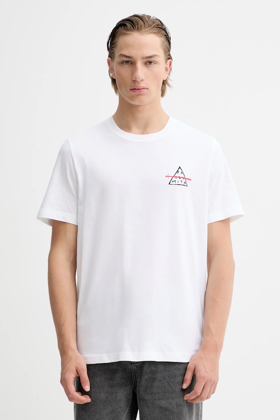 Bavlněné tričko PS Paul Smith regular bílá M2R.011R.VP5619