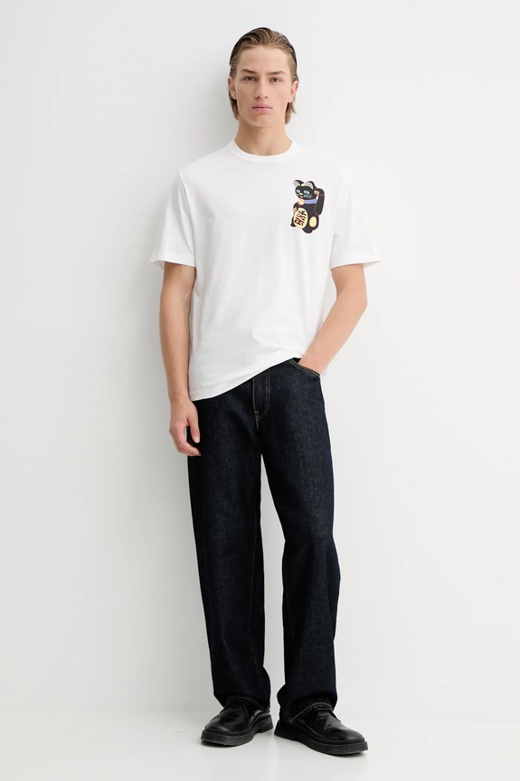Bavlněné tričko PS Paul Smith M2R.220X.VP5585 bílá SS26