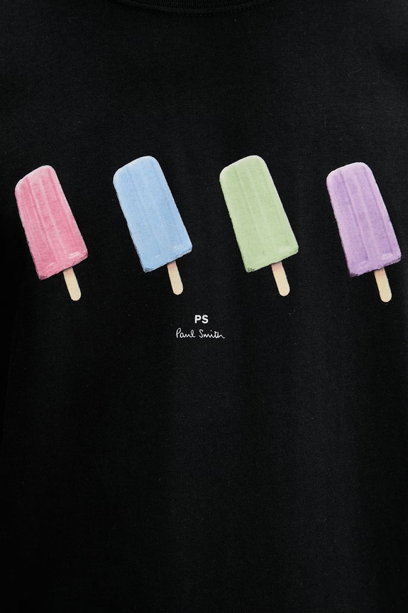 PS Paul Smith t-shirt męski bawełniany M2R.011R.VP5780 czarny